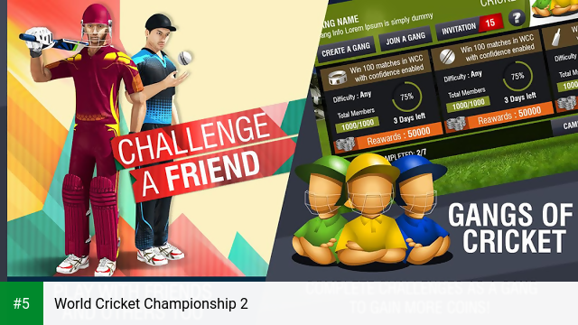 World Cricket Championship 2 app screenshot 5