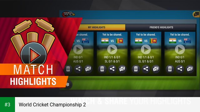 World Cricket Championship 2 app screenshot 3