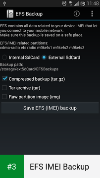 EFS IMEI Backup app screenshot 3
