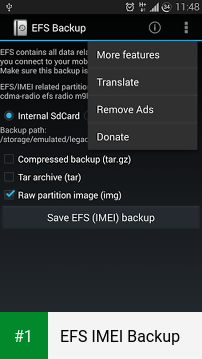 EFS IMEI Backup app screenshot 1