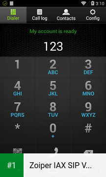 Zoiper IAX SIP VOIP Softphone app screenshot 1