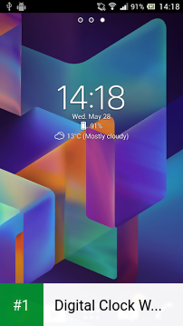 Digital Clock Widget Xperia app screenshot 1