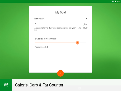 Calorie, Carb & Fat Counter app screenshot 5