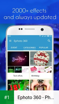 Ephoto 360 - Photo Effects app screenshot 1