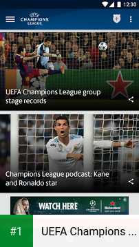 UEFA Champions League app screenshot 1