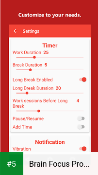 Brain Focus Productivity Timer app screenshot 5