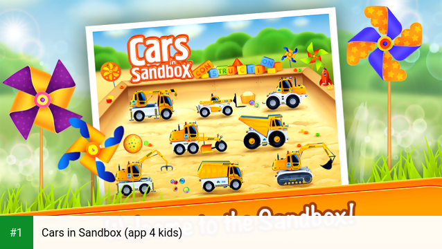Cars in Sandbox (app 4 kids) app screenshot 1