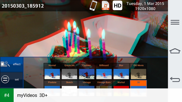 myVideos  3D+ apk screenshot 4