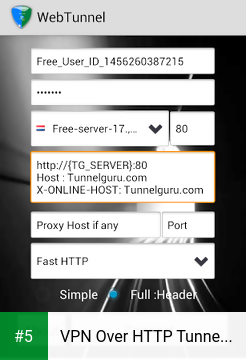 VPN Over HTTP Tunnel:WebTunnel app screenshot 5
