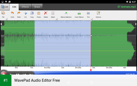 WavePad Audio Editor Free app screenshot 1