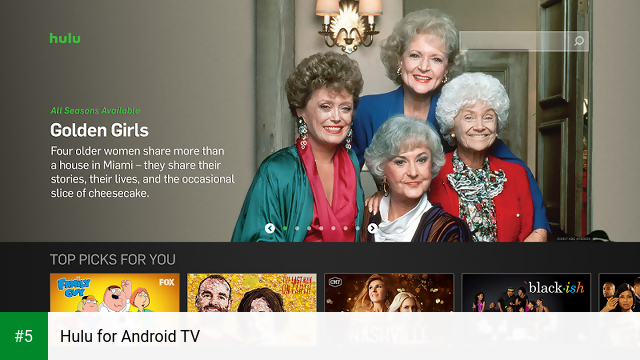 Hulu for Android TV app screenshot 5