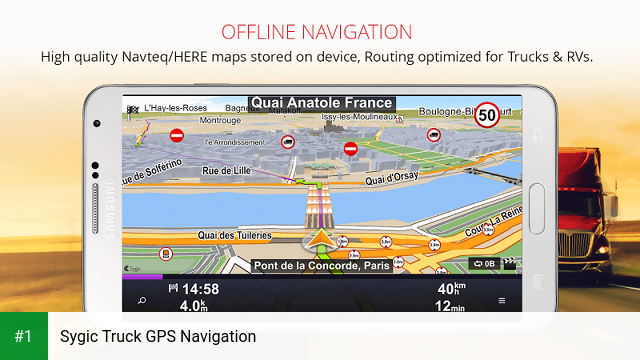 Sygic Truck GPS Navigation app screenshot 1