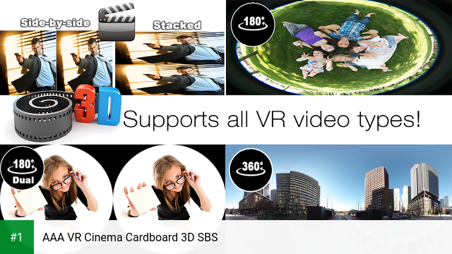 AAA VR Cinema Cardboard 3D SBS app screenshot 1
