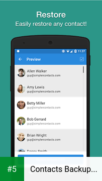 Contacts Backup & Restore app screenshot 5