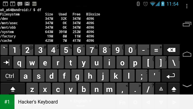 Hacker's Keyboard app screenshot 1