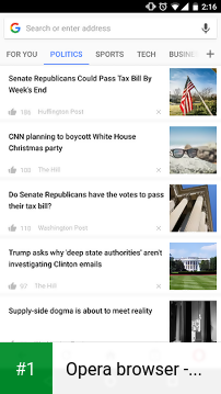 Opera browser - news & search app screenshot 1