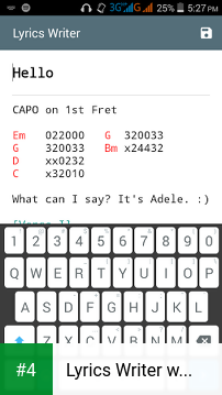Lyrics Writer with Chords apk screenshot 4