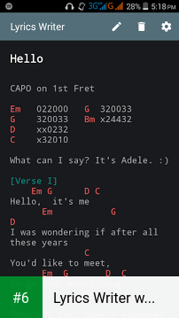 Lyrics Writer with Chords apk screenshot 6