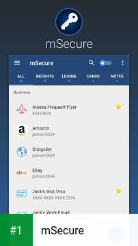 mSecure app screenshot 1
