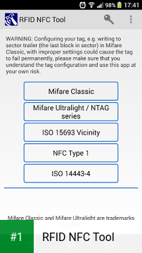 RFID NFC Tool app screenshot 1
