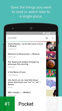 Pocket app screenshot 1