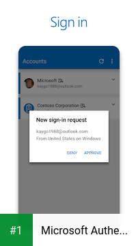 Microsoft Authenticator app screenshot 1