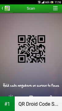 QR Droid Code Scanner app screenshot 1