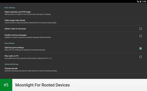 Moonlight For Rooted Devices app screenshot 5