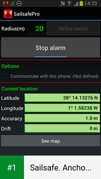 Sailsafe. Anchor alarm. app screenshot 1