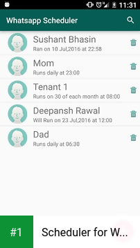 Scheduler for WhatsApp app screenshot 1