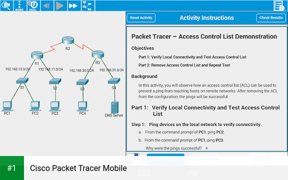 Cisco Packet Tracer Mobile app screenshot 1