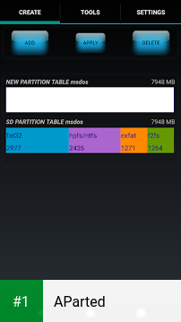 AParted app screenshot 1