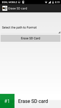 Erase SD card app screenshot 1