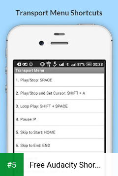 Free Audacity Shortcuts app screenshot 5