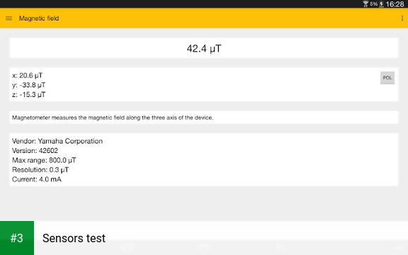 Sensors test app screenshot 3