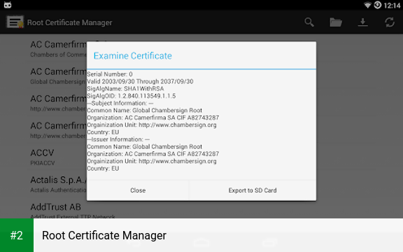 Root Certificate Manager apk screenshot 2
