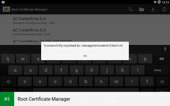 Root Certificate Manager app screenshot 3