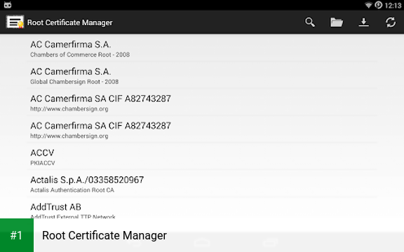 Root Certificate Manager app screenshot 1