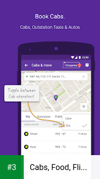 Cabs, Food, Flight, Hotel, Buses, Recharge, Bills app screenshot 3
