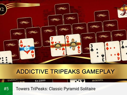 Towers TriPeaks: Classic Pyramid Solitaire app screenshot 5