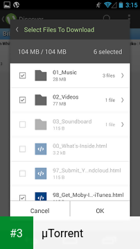 µTorrent app screenshot 3