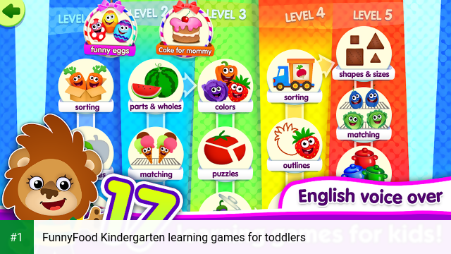 FunnyFood Kindergarten learning games for toddlers app screenshot 1