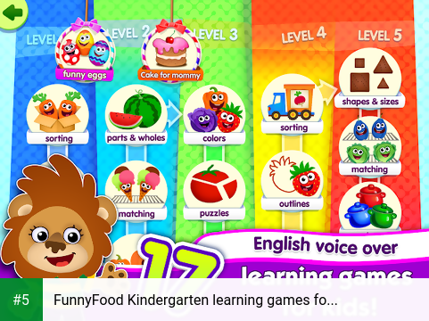 FunnyFood Kindergarten learning games for toddlers app screenshot 5