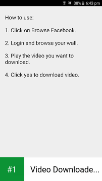 Video Downloader for Facebook app screenshot 1