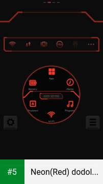 Neon(Red) dodol launcher theme app screenshot 5