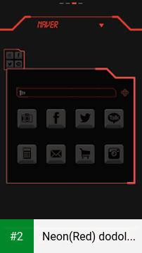 Neon(Red) dodol launcher theme apk screenshot 2