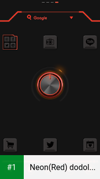 Neon(Red) dodol launcher theme app screenshot 1