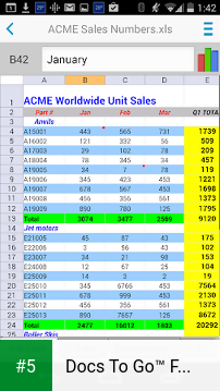 Docs To Go™ Free Office Suite app screenshot 5