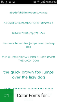 Color Fonts for FlipFont #7 app screenshot 1