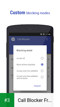 Call Blocker Free - Blacklist app screenshot 3